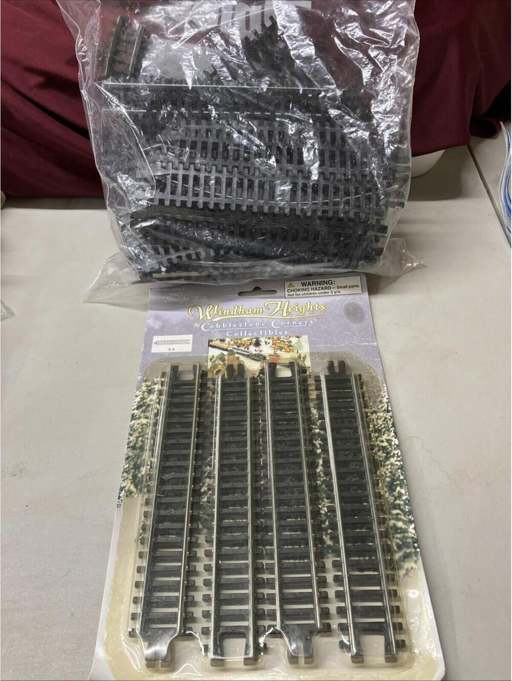 Windham Heights Cobblestone Corners Collectibles Railroad Rails - 35 Pieces